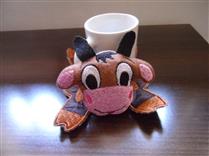 Descanso caneca Vaca marron