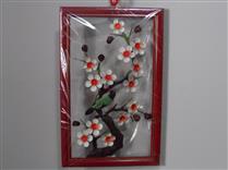 Quadro de metal flor cerejeira P