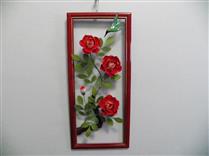 Quadro de metal rosas médio